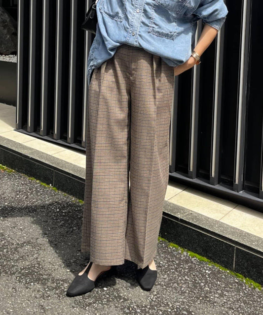 [SETUP Compatible] Beautiful Silhouette Adult Glitter Check Tuck Pants