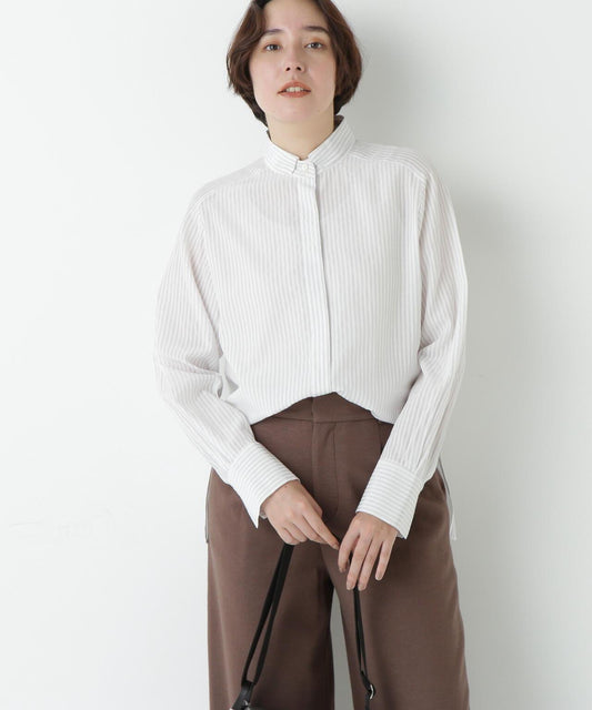 Stripe Rone High Neck Shirt