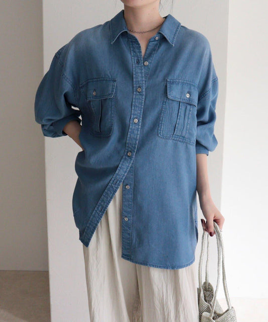Drapey Denim Overshirt