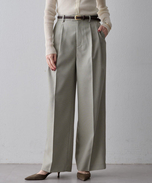 【Drawing Numbers】Pin Check Wide Pants