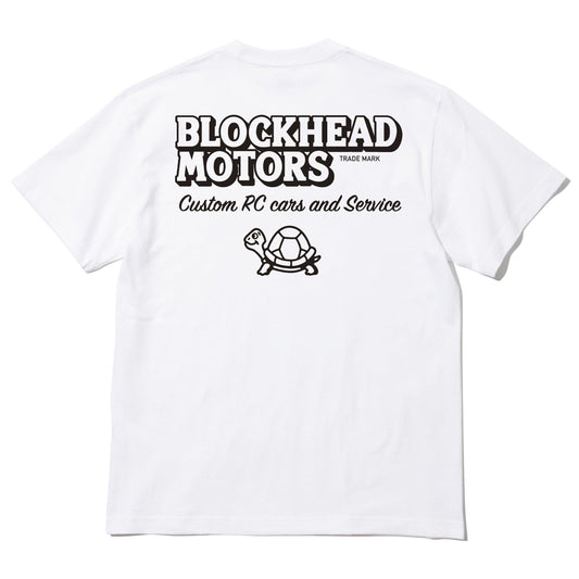 BLOCKHEAD MOTORS Standard T-Shirt / White