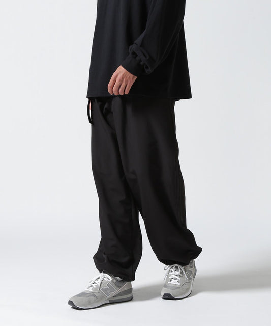 B omnivore STRETCH POLYESTER BELT LOOSE PANTS