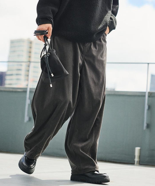 Corduroy Barrel Leg Pants [Limited Distribution]