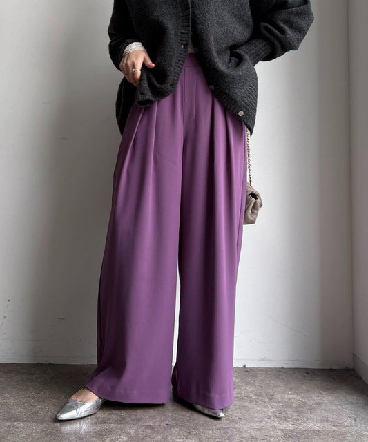 [DouDou] Tuck Wide Pants