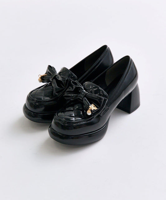 Aimerianejoie Quilted Ribbon Loafers
