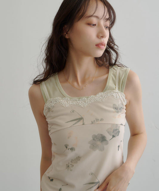 [Staff Real Buy No. 1] Flower Lingerie Camisole