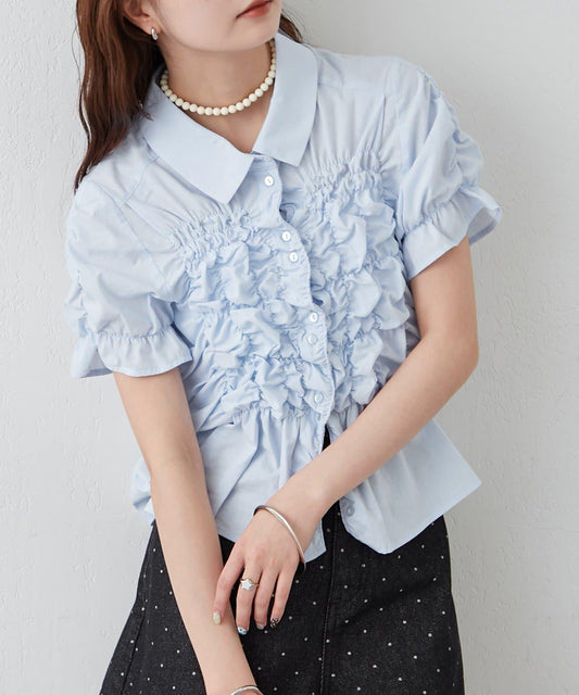 26AW Shirring Shape Shirt