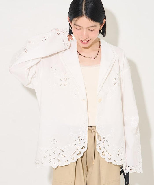 India Cutwork Lace Shirt Jacket