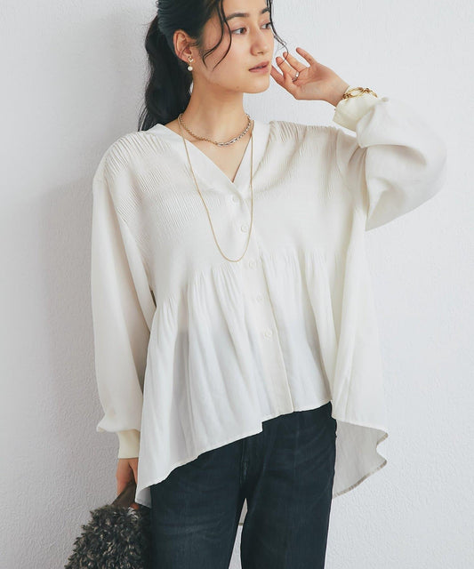 Grosgrain Tumbler Cloth Blouse