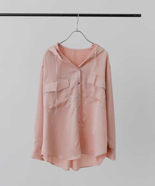 Satin Hoodie Shirt