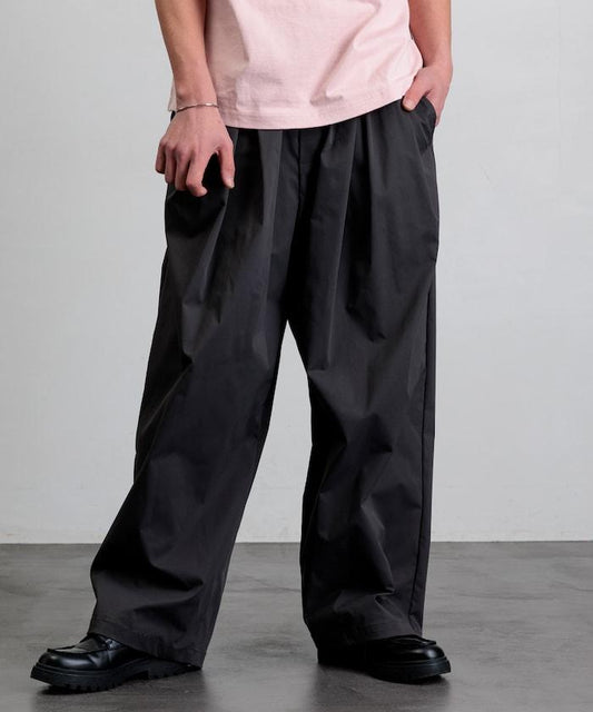 Easy Care Fabric Wide Silhouette Tuck Easy Pants / Water Absorbent & Quick Drying / UV Cut [Limited Distribution]