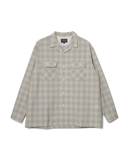 Off-Scale Wool L/S Shirt - SAGE/ECRU