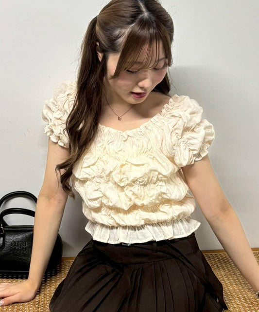 【ANOTHER BRANCH】Shirring Blouse