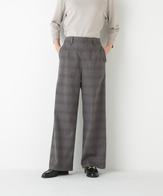 Strong Twist Sharkskin Semi Wide Pants