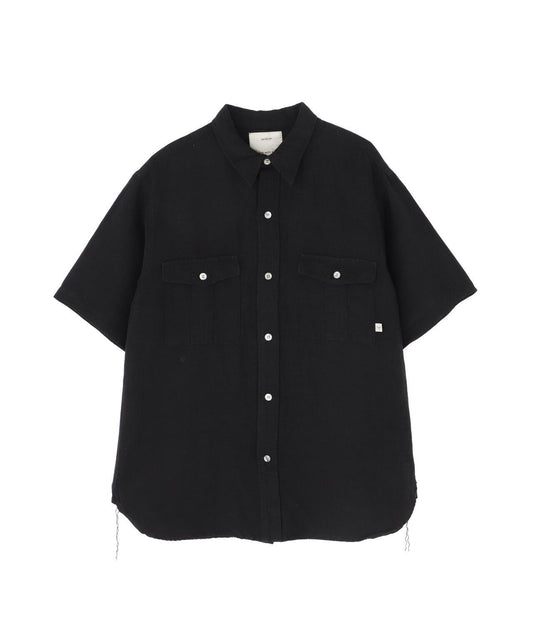 《TFQP by HANDROOM》UTILITY SHORTSLEEVE SHIRT FLAT BLACK / Short Sleeve Shirt