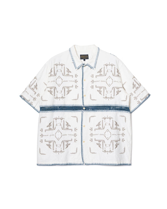Crochet Shirt S/S - TEAL [LAUREL GROVE]