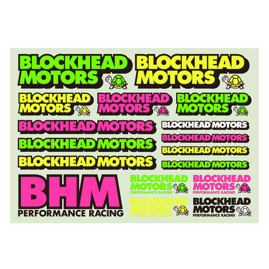 BLOCKHEAD MOTORS Gothic Logo [Fluorescent Colors]