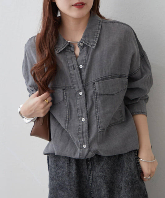 [Summer Wearable] 2-Way Sheer Denim Shirt