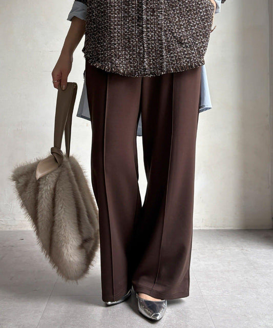 [WEB Limited] Airy Ponchi Center Press Pants