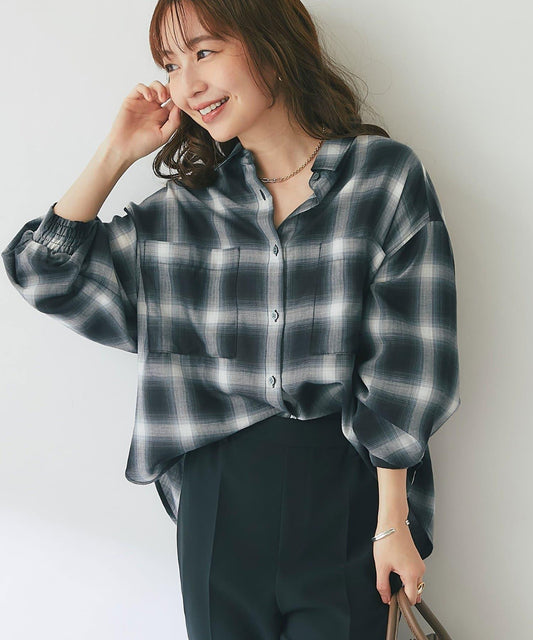 Adult Casual Easy Roll-up Check Shirt