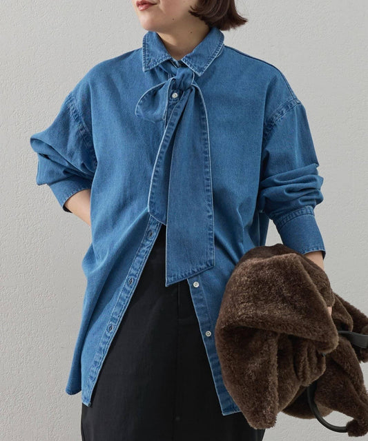 Denim Tie Shirt
