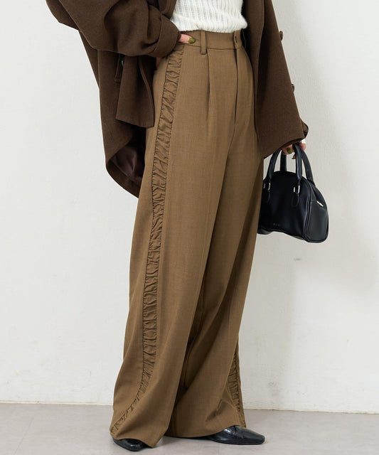 【Kastane】Side Shirring Slacks